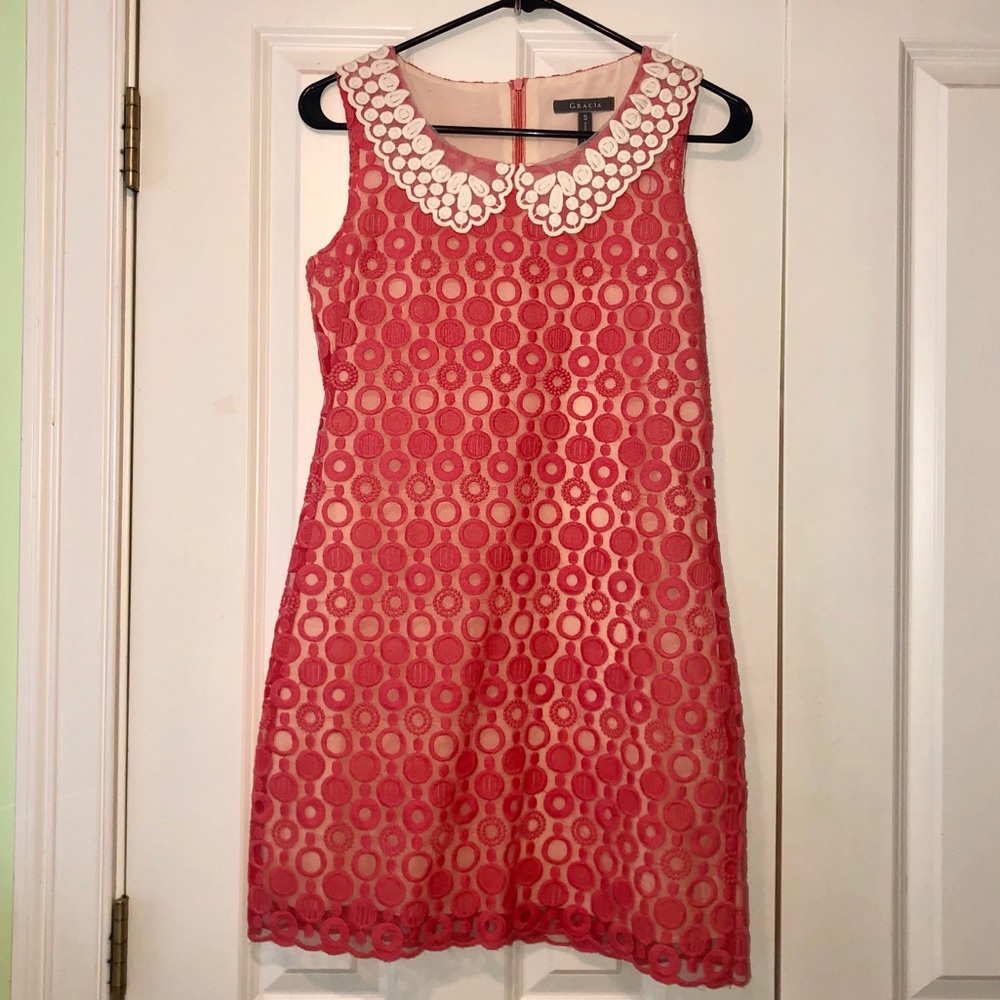 Gracia eyelet shift dress size small